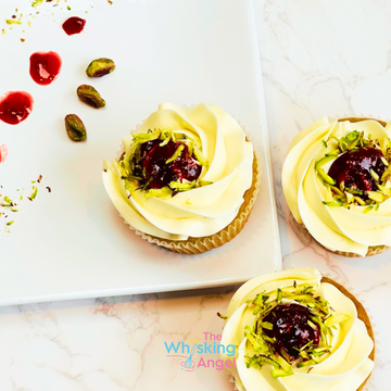 Pistachio & Raspberry Divine Eggless Cupcakes: A Blissful Treat for Your Taste Buds